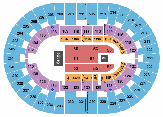 North Charleston Coliseum MercyMe Seating Chart